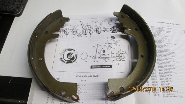 Harley 45 Flathead Servi-car Rear Brake Shoes 1951-73. P/N 83350-51 - Image 2