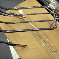 Harley Evo Softail Chrome Luggage Rack for Bobbed Rear Fenders  1985-99