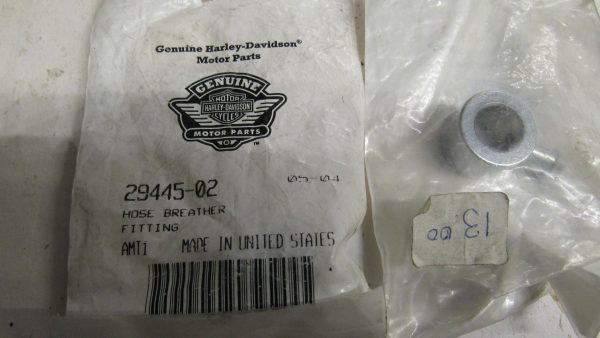 Harley Twin Cam,Sportster Hose Breather Fitting. 2002-UP?? P/N 29445-02