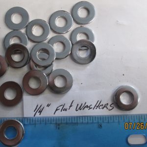 Chrome Plated 1/4" Flat Washers       *HARDWARE*