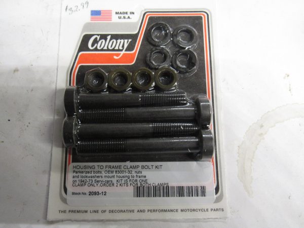 Harley 45 Flathead Servi-car Rearend Housing To Frame Clamp Bolt Kit .1942-73. P/N 83001-42 - Image 3
