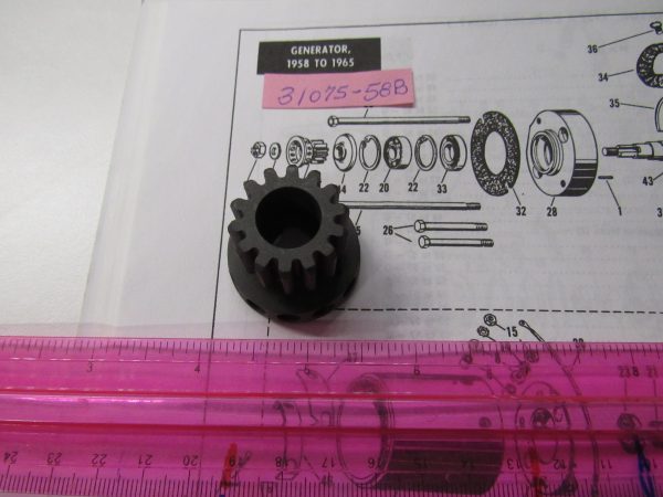 Harley Servi-car Generator Drive Gear With Oil Slinger 1958-73 P/N 31075-58B - Image 3