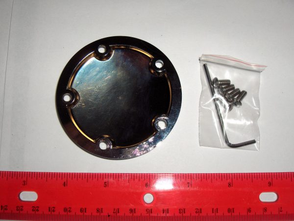 Harley Twin Cam Chrome Domed Ignition System Cover 5-Hole 1999-up - Image 2