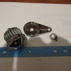 Harley Shovelhead,Evolution Chrome Crankcase Breather Assembly with Bracket