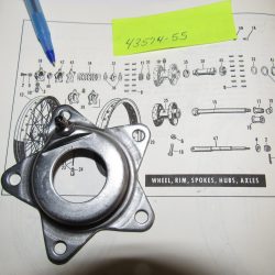 Harley Panhead,Shovelhead Star Hub Wheel Thrust Washer Plate With Zerk Fitting. P/N 43574-55