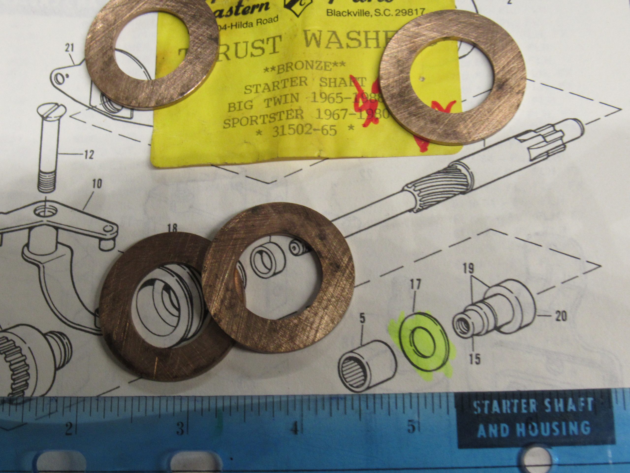 Details about   NOS OEM Harley Davidson .065" c/s Low Gear Thrust Washer P/N 35825-52