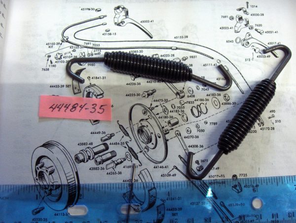Harley Knuckle,Pan,WLC Springer Front Mechanical Brake Shoe Springs P/N 44484-35