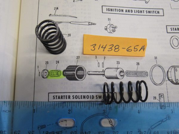 Harley Shovel,Sportster Starter Solenoid Over-Run Spring 1965-88 P/N 31438-65A