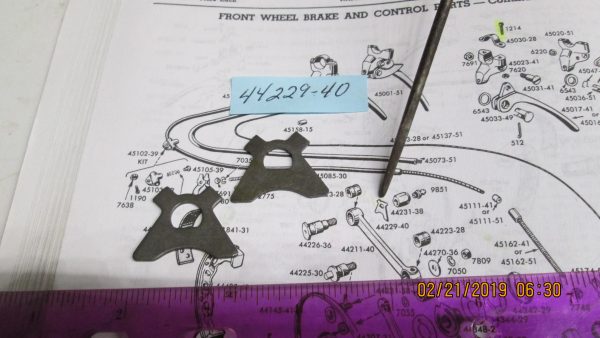 Harley Knuckle,Flathead, Springer Brake Shackle Arm Bolt Lock Tab P/N 44229-40
