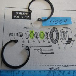 Harley Panhead,Shovel,Sportster 2 Brush Generator Housing Snap Rings 1958-81