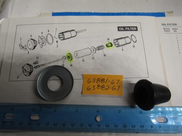 Harley Shovelhead Sportster,Oil Filter Upper and Lower Seal Kit  1965-81 - Image 3