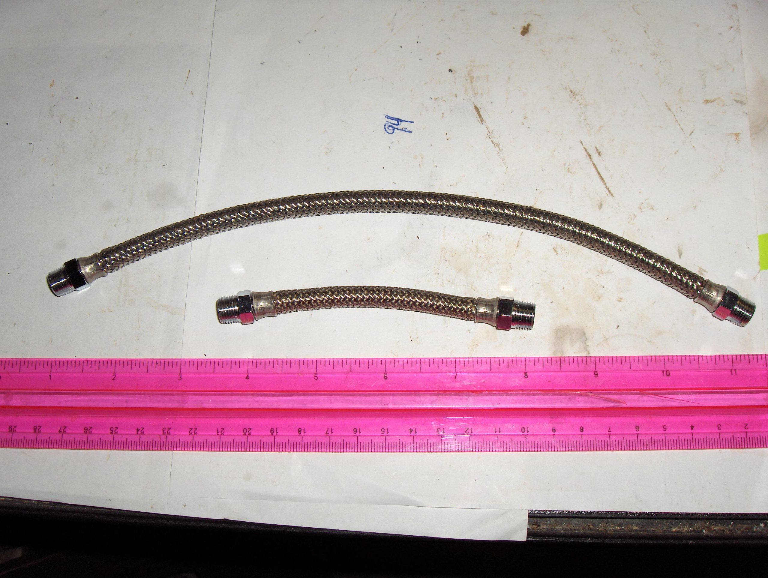 Harley Shovelhead Braided Rocker Cover Oil Lines   1966-84