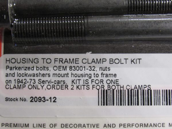 Harley 45 Flathead Servi-car Rearend Housing To Frame Clamp Bolt Kit .1942-73. P/N 83001-42 - Image 2