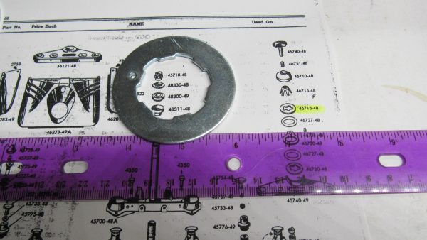 Harley Panhead,Shovelhead Fork Steering Damper Plate 1949-84. P/N 46718-48 - Image 2