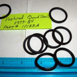 Harley Shovelhead Pushrod Tube Lower Cover, Large Quad Seals 1979-84