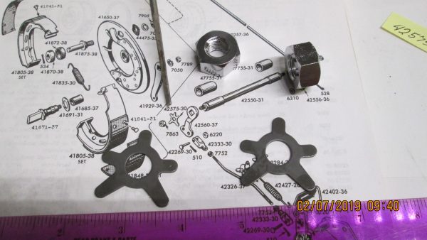 Harley Knucklehead,Panhead Chrome Brake Shaft Nut and Lock Kit 1936-57