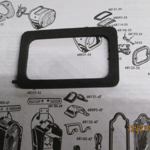 Harley Flathead,Knuckle,Pan Tombstone Tailight Clear Lens Gasket 1947-54. P/N 68121-47