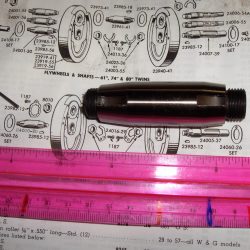 Harley 45 Flathead Solo and Servi-car Sprocket Shaft  1937-73  P/N 24000-29
