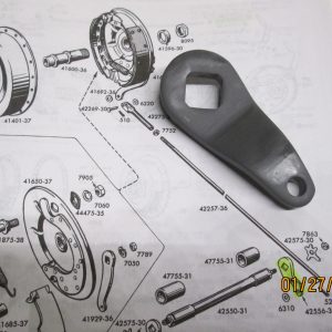 Harley,Knuckle,Pan,Mechanical Brake Shaft Lever *Parkerized*  P/N 42556-30
