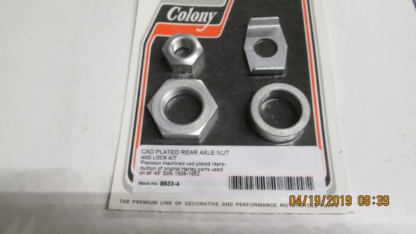 Harley 45 Flathead Solo,Cadnuim Rear Axle Hardware Kit.. 1941-52 - Image 3