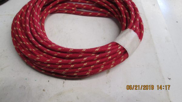 Cloth Covered 16 Guage Wire *Red with Yellow Tracer* 10 Feet Long