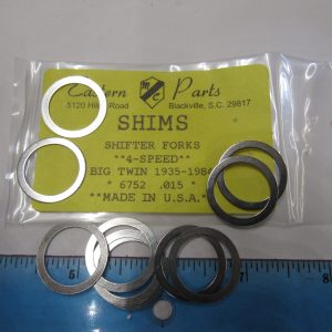 Harley Big Twin,45 Flathead Transmission Shifter Fork Shims 1935-84. P/N 6752
