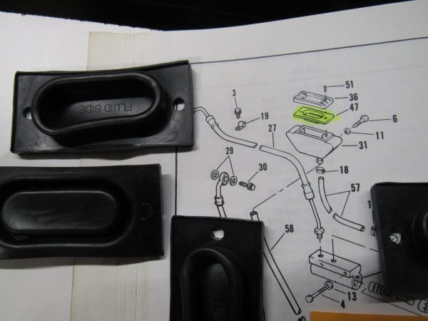 Harley Shovel,Evo,Rear Master Cylinder Reservoir Gasket 1980-UP?? P/N 42455-80 - Image 2