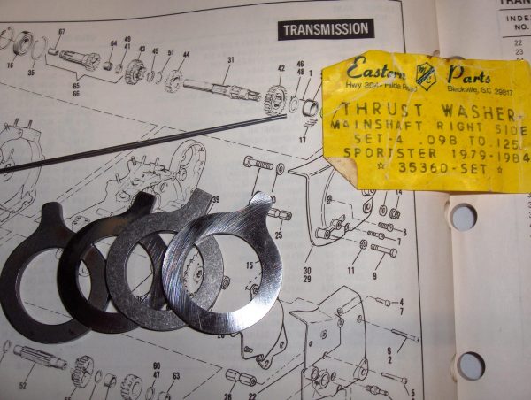 Harley Sportster Mainshaft right Side Thrust Washer Set.. 1979-84. P/N 35360-Set - Image 2