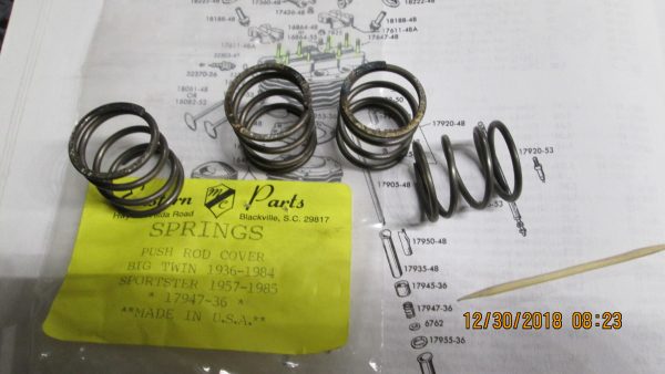 Harley,Knuckle,Pan,Shovel,Sportster Push Rod Cover Springs 1936-84 P/N 17947-36 - Image 2