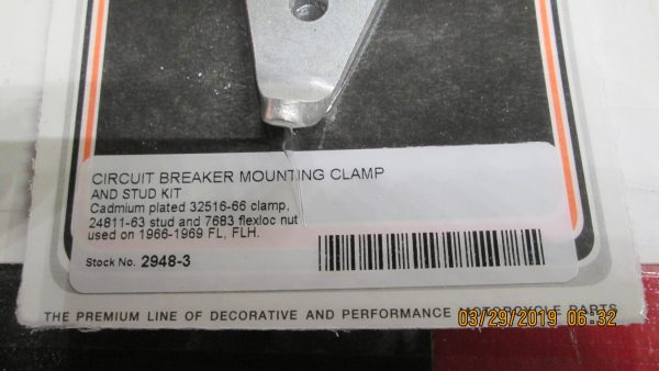 Harley Shovelhead Circuit Breaker Mounting Clamp & Stud Kit 1966-69 P/N 32516-66 - Image 2