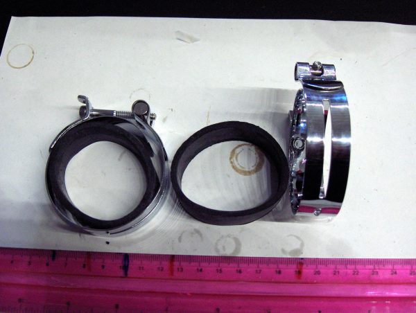 Harley Sportster Chrome Intake Clamps with Seals  1978-85