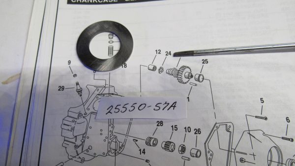 Harley Evolution Cam Gear Thrust Plate Washer. Round Style 1991-99 P/N 25550-57A