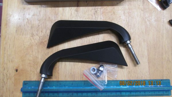 Universal Black Evil Eye Mirror Set with Steel Stems - Image 3