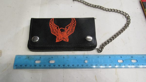 Biker Style Wallet with Chain.. **Only 6" Long** - Image 4