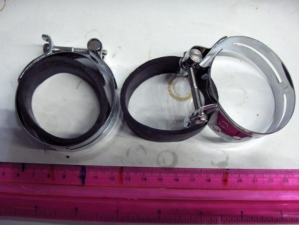 Harley Sportster Chrome Intake Clamps with Seals  1978-85 - Image 3