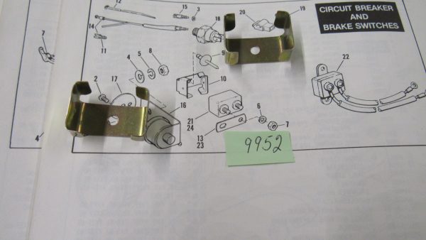 Harley Shovel,Sportster Circuit Breaker Mount Clip P/N 9952
