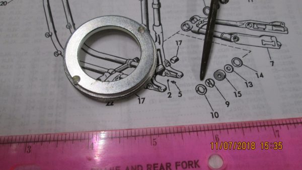 Harley Sportster Swing Arm Fork Lock Nut 1952-73. P/M 47514-52 - Image 2