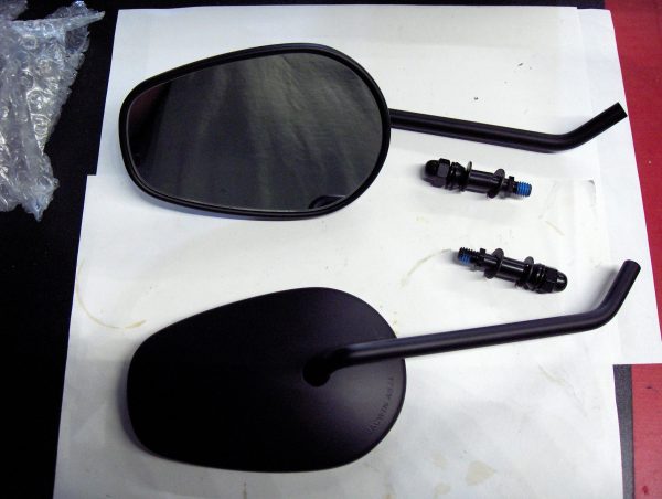 Harley Sportster,Softail,Customs, Matte Black Mirrors - Image 3