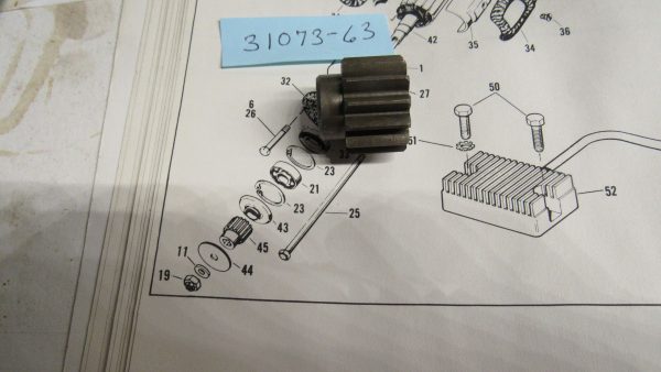 Harley Sportster 14 Tooth 2-Brush Generator Drive Gear 1963-82 P/N 31073-63
