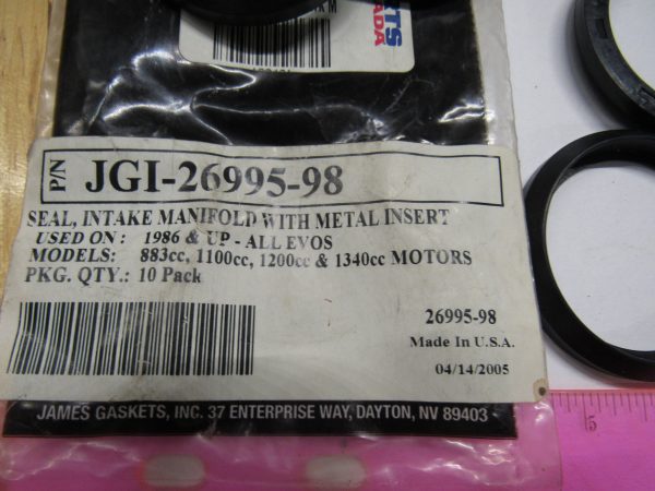 Harley Evolution Manifold Intake Seal with Metal Inserts 1986-98 .P/N 26995-98 - Image 3
