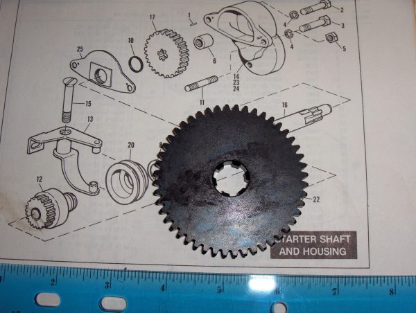Harley Shovelhead Starter Shaft Gear.  1965-84 - Image 2