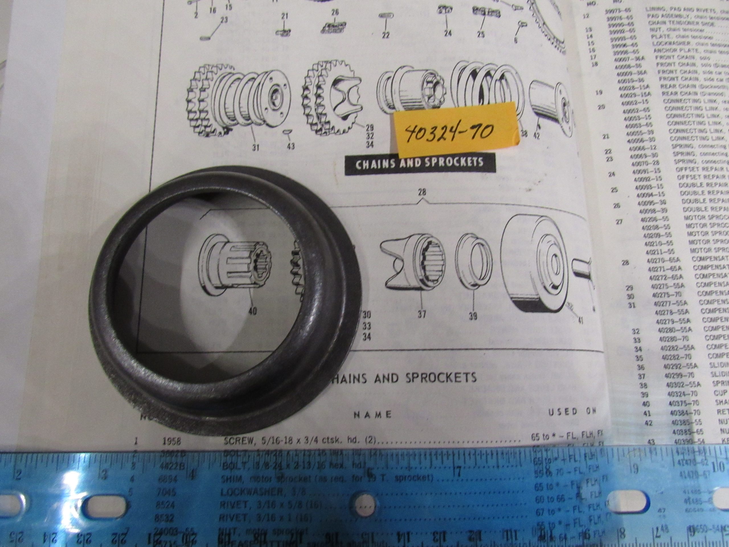 Harley Shovelhead Compensator Sprocket Cup  1970-82  P/N 40324-70 - Image 3