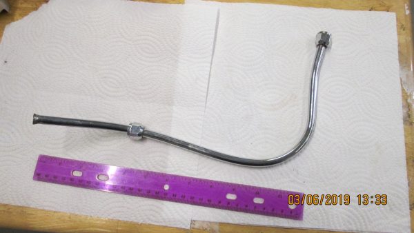 **USED** Harley 45 Flathead Chrome Engine Feed Line.