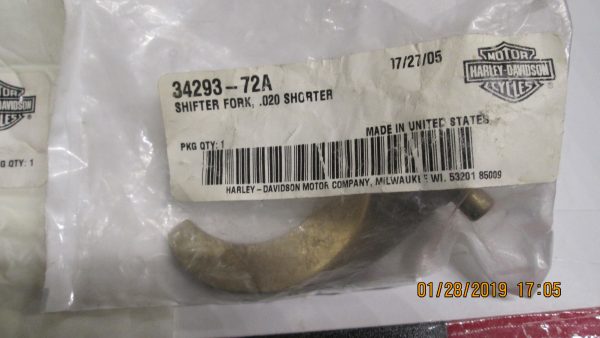 Genuine Harley Sportster Shifter Fork. -020 Shorter  1957-90  P/N 34293-72 - Image 2