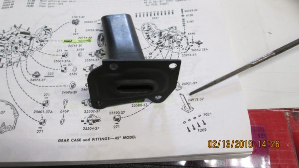 Harley 45 Flathead,UL & Servi-car Cam Cover Relief Pipe 1937-73. P/N 24912-37 - Image 3