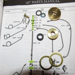 Harley,Knucklehead,Panhead,Flathead,Petcock Shut Off Knob and Collar Set 1941-65