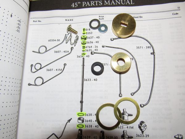 Harley,Knucklehead,Panhead,Flathead,Petcock Shut Off Knob and Collar Set 1941-65