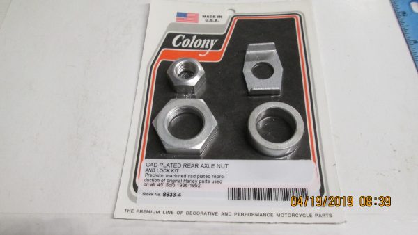 Harley 45 Flathead Solo,Cadnuim Rear Axle Hardware Kit.. 1941-52
