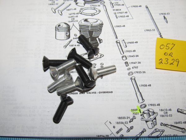 Harley,Knucklehead,Panhead,Flathead, Tappet Block Screw 1937-73 P/N 2329 - Image 2