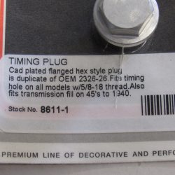 Harley J,JD,VL Knucklehead Timing Plug..1926-38 P/N 2326-26